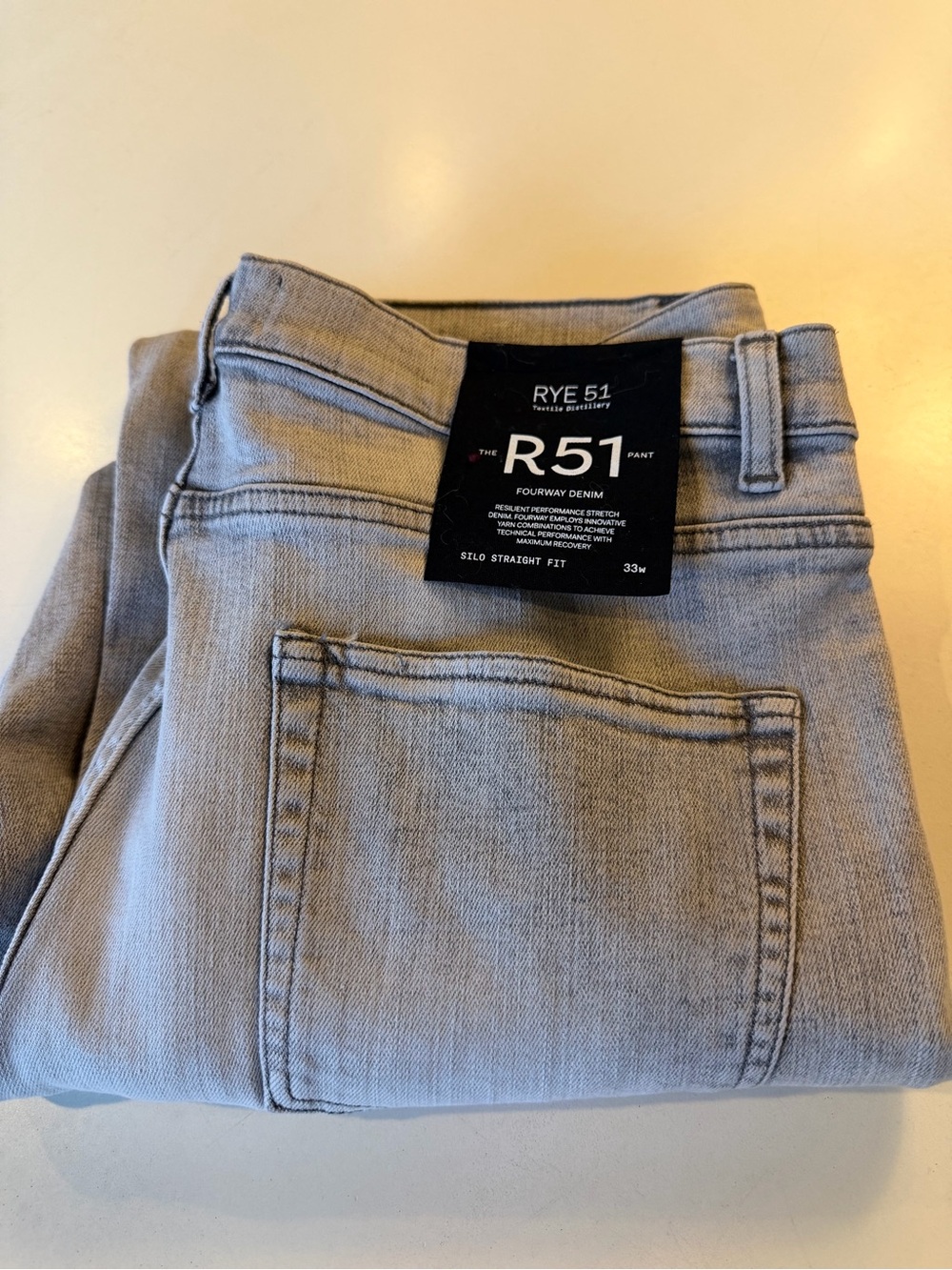 Rye 52 NWT Straight Leg Men’s Jeans in Light Gray by